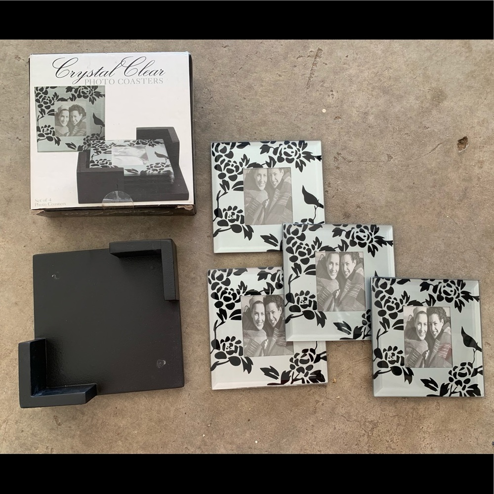 Set of Glass Photo Coasters